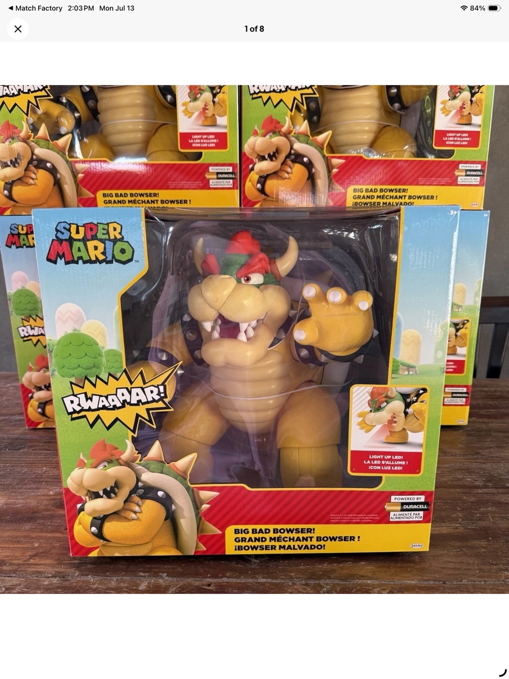 Super Mario huge Big Bad bowser talking figure toy New in box